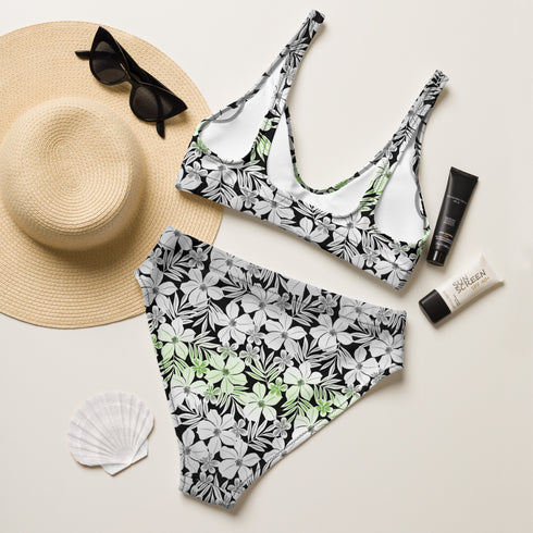 Agender Pride Aloha High-Waisted Bikini